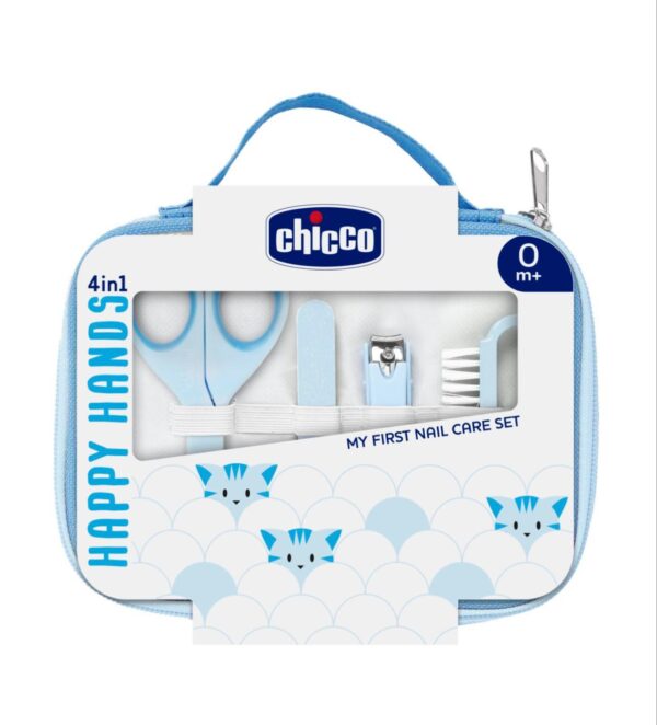 CHICCO SET MANICURE HAPPY HANDS 4 IN 1 AZZURRO