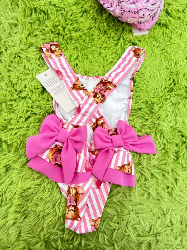 COSTUME BEAR PINK CON DOPPIO FIOCCO SUL RETRO - immagine 2