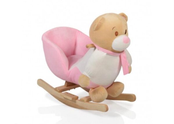 DONDOLO PELUCHE ORSO ROSA CON SEDUTA MONI