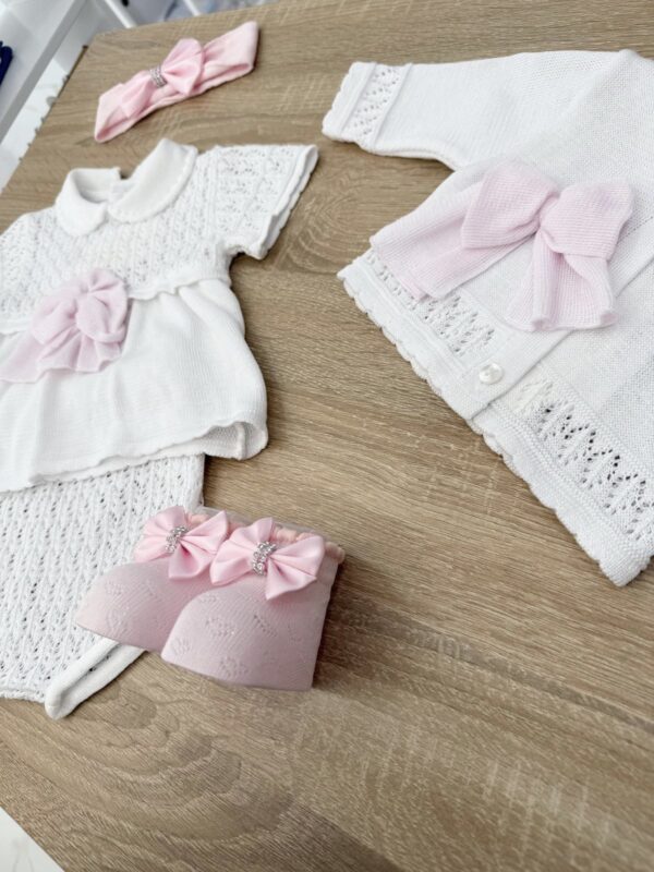 COMPLETO FIOCCO NEONATA 2 PEZZI - immagine 2