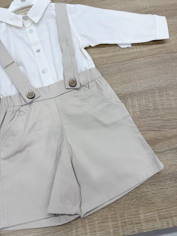 SALOPETTE CON CAMICIA BIMBO IN COTONE