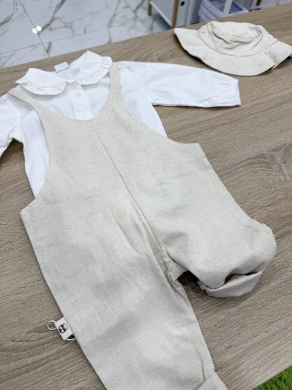 SALOPETTE CON CAPPELLINO 100%COTONE - immagine 2