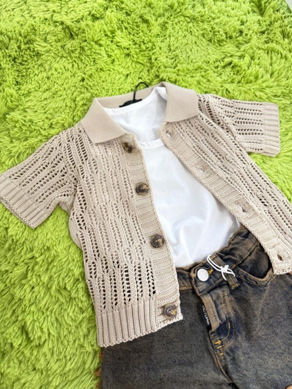 CARDIGAN TRAFORATO BIMBO - immagine 2
