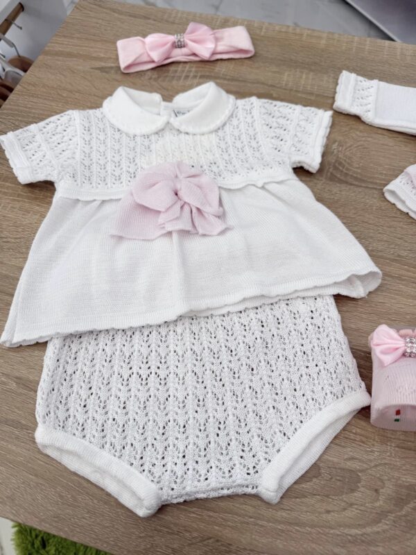 COMPLETO FIOCCO NEONATA 2 PEZZI