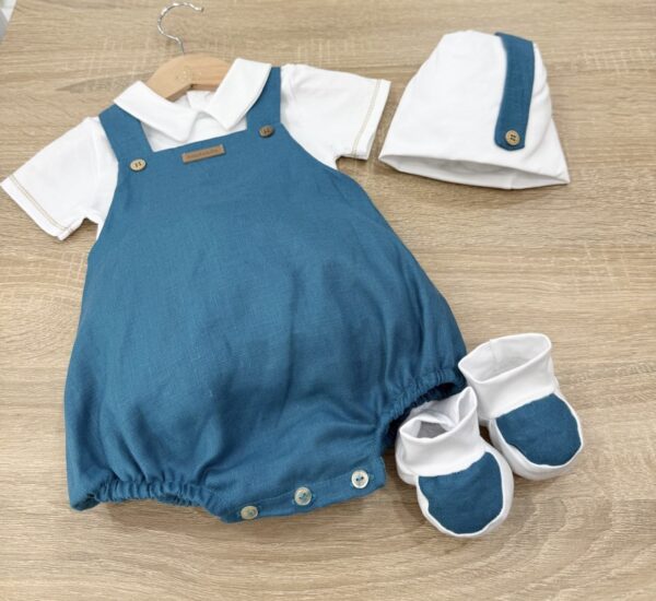 SET NASCITA NEONATO 4 PEZZI IN COTONE - immagine 3