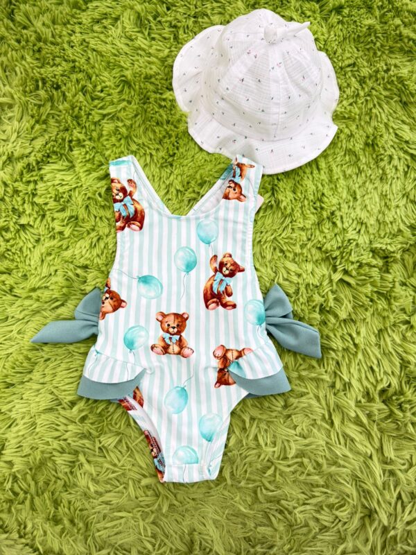 COSTUME BEAR GREEN CON DOPPIO FIOCCO SUL RETRO