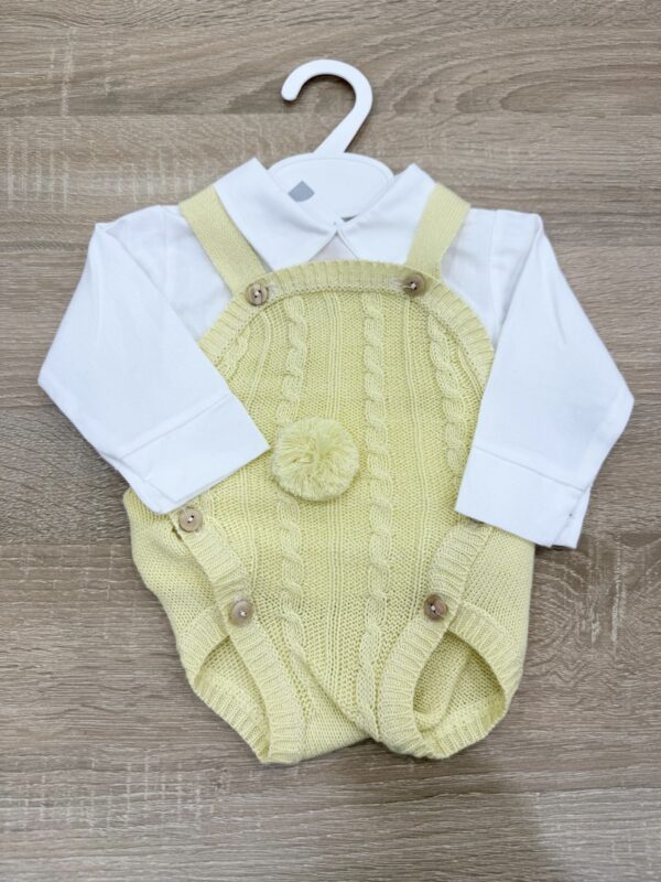 SALOPETTE PONPON E CAMICIA BIMBO IN COTONE - immagine 4