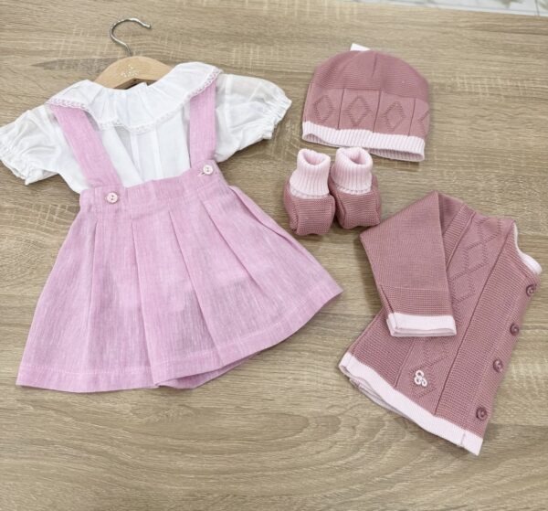 SET COORDINATO 5PZ NEONATA IN COTONE