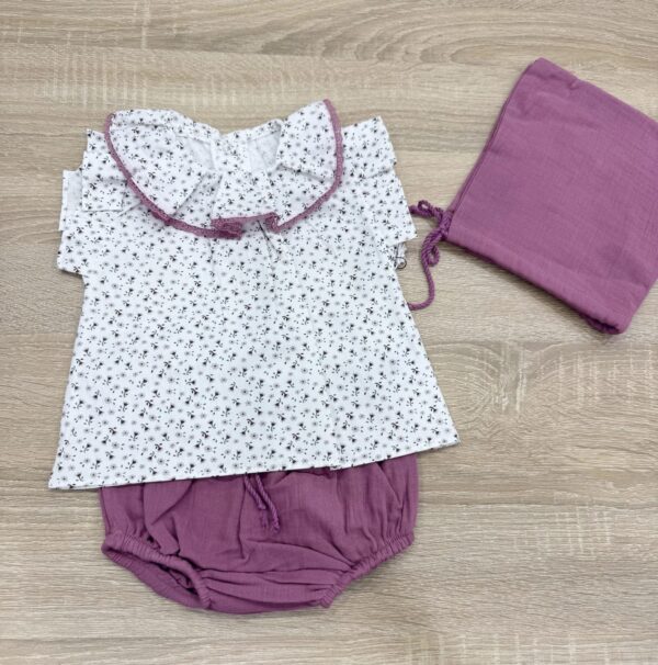 COORDINATO 3PZ BIMBA IN COTONE