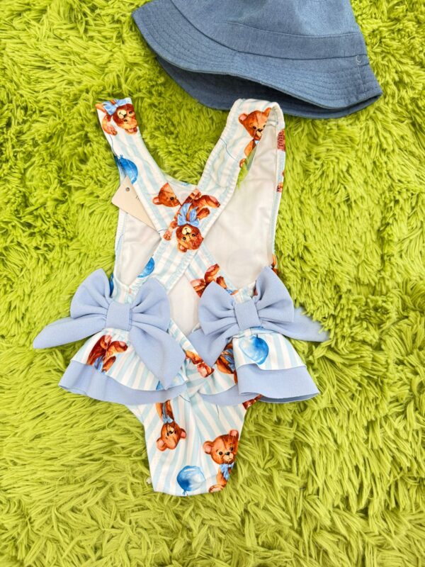 COSTUME BEAR BLU CON DOPPIO FIOCCO SUL RETRO - immagine 2