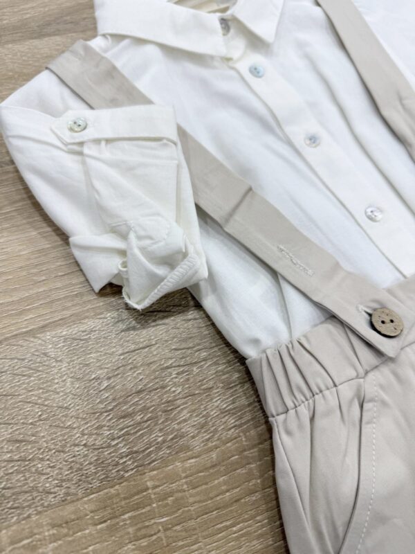 SALOPETTE CON CAMICIA BIMBO IN COTONE - immagine 2