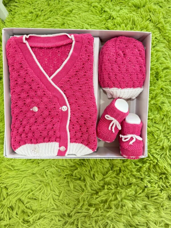 SET NASCITA 3PZ NEONATA IN FILO DI COTONE