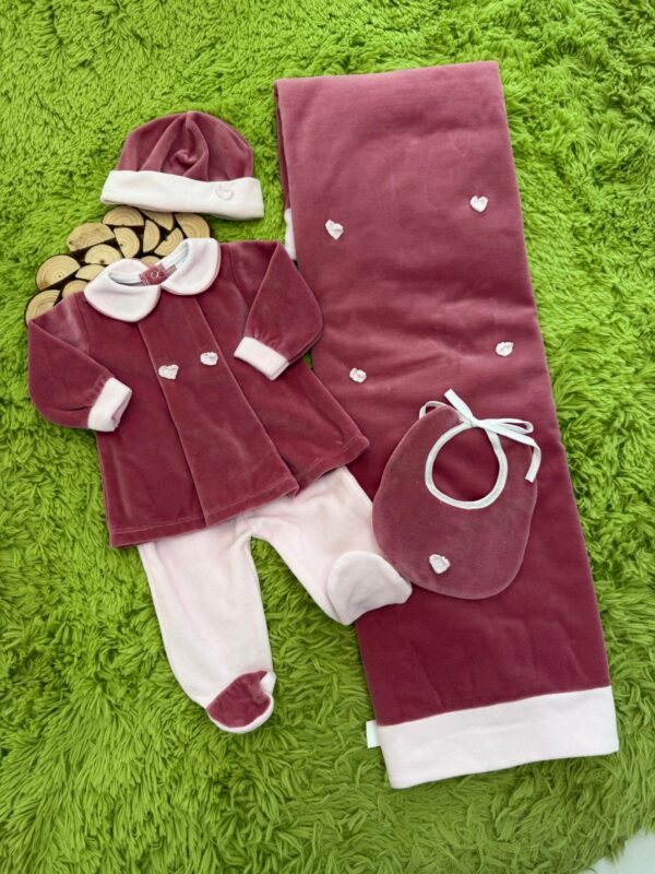 COORDINATO CUORICINI NEONATA