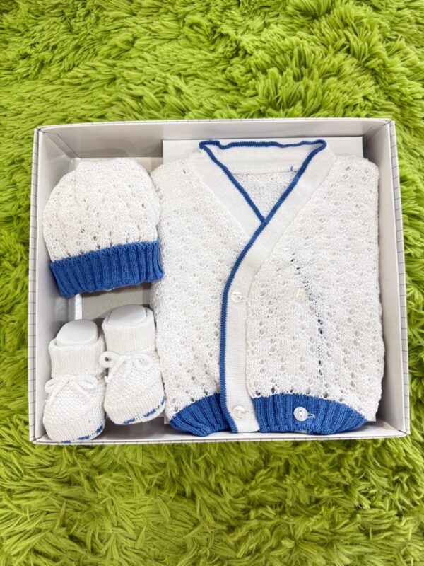 SET NASCITA 3PZ NEONATO IN FILO DI COTONE