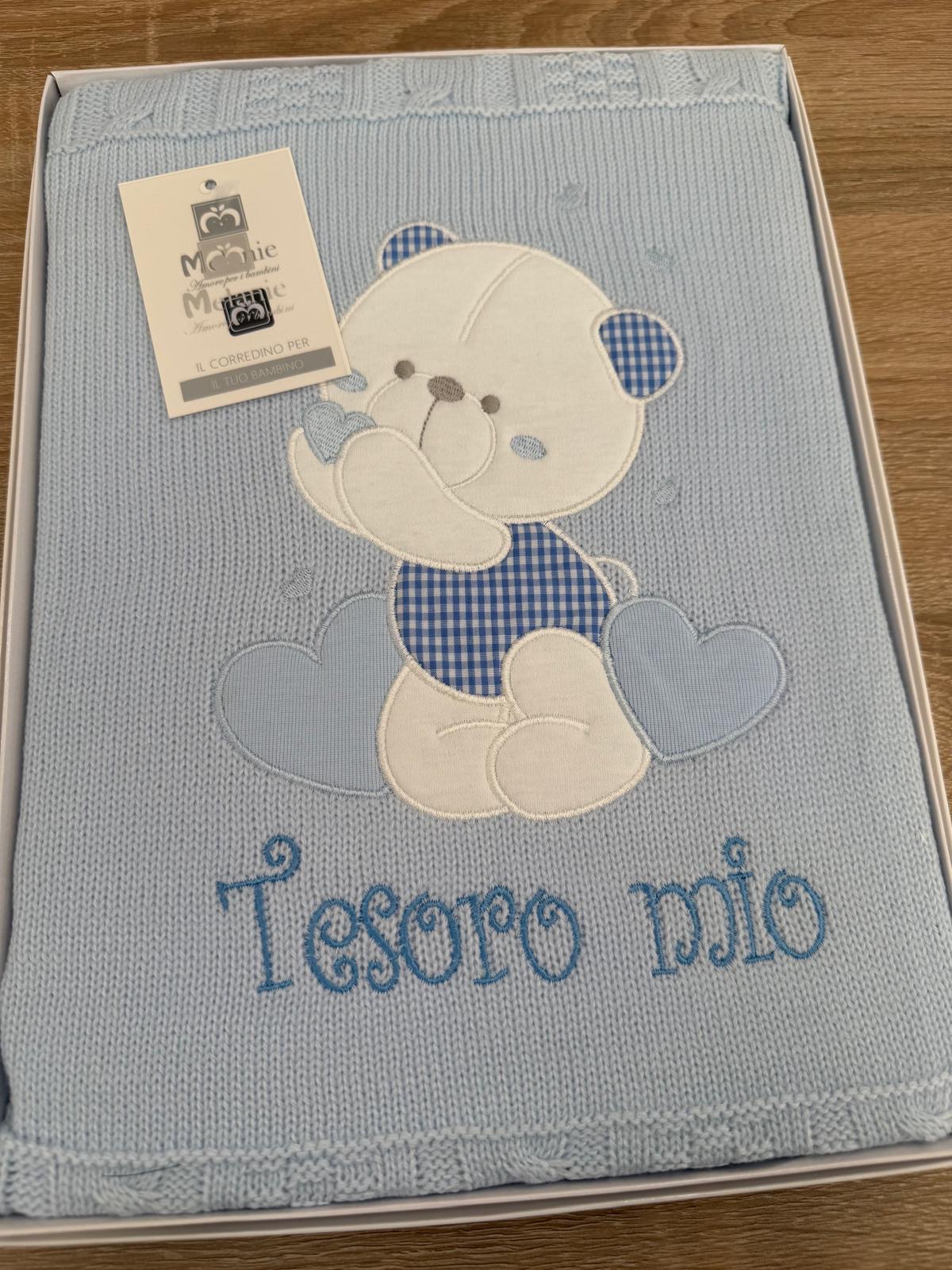 COPERTINA CON LANETTA RICAMATA PER CULLA 110X140